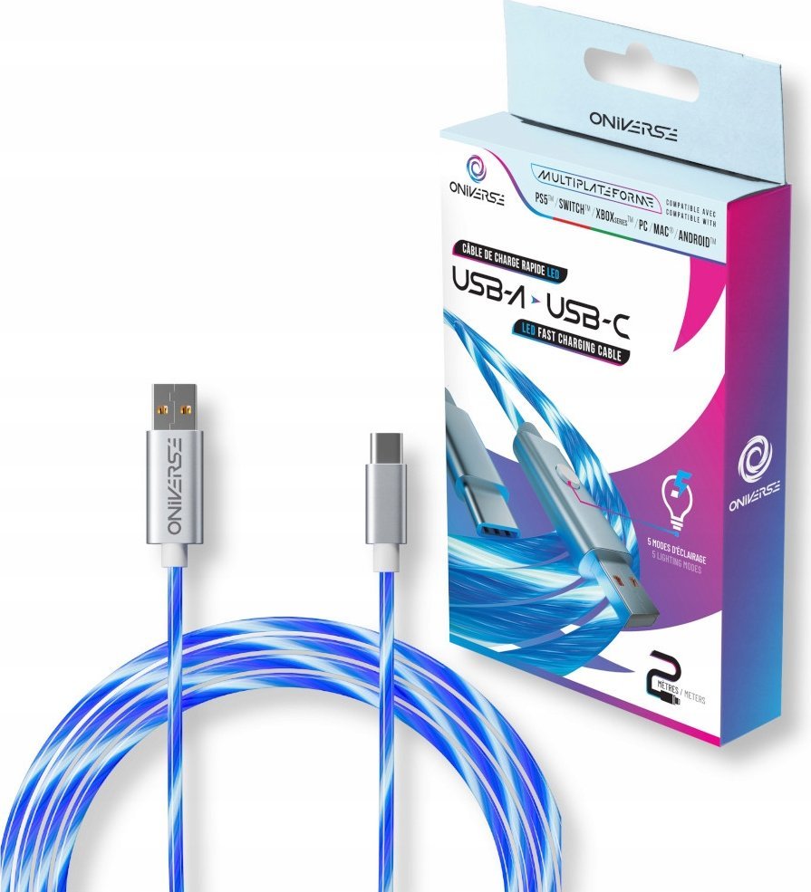 Kabel USB NEXT ONE ONIVERSE Kabel LED Rapid Charge USB-A / USB-C