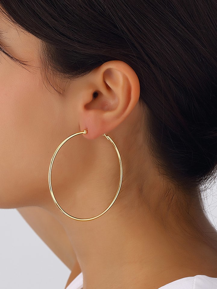 Luja Bijoux Pozłacane kolczyki-kreole