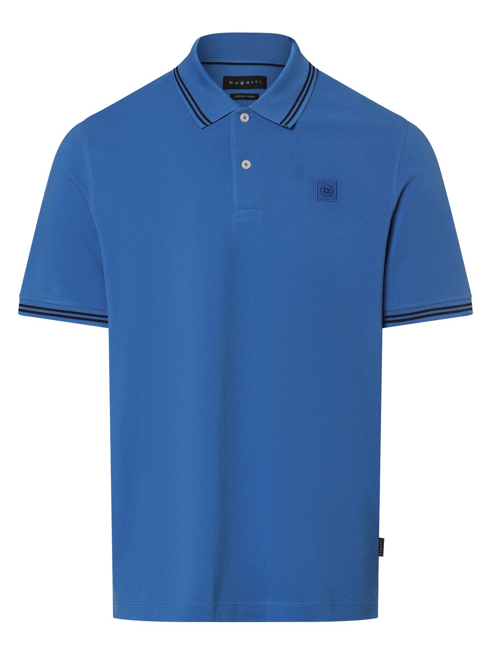 Bugatti Męska koszulka polo Mężczyźni Bawełna niebieski jednolity, XL