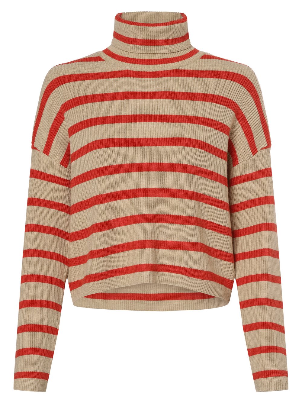 Msch Copenhagen Sweter damski Kobiety wiskoza beżowy|różowy w paski, XS/S