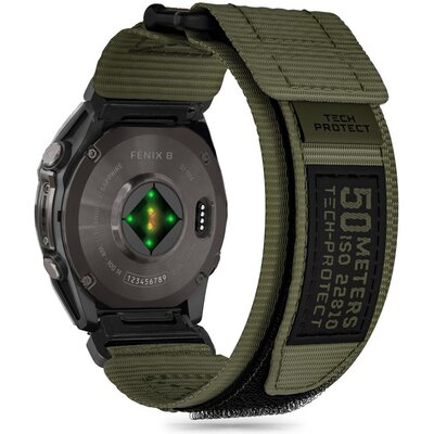 Pasek TECH-PROTECT Scout Pro do Garmin Fenix 5X/5X Plus/6X/6X Pro/7X/8 (51 mm) Zielony