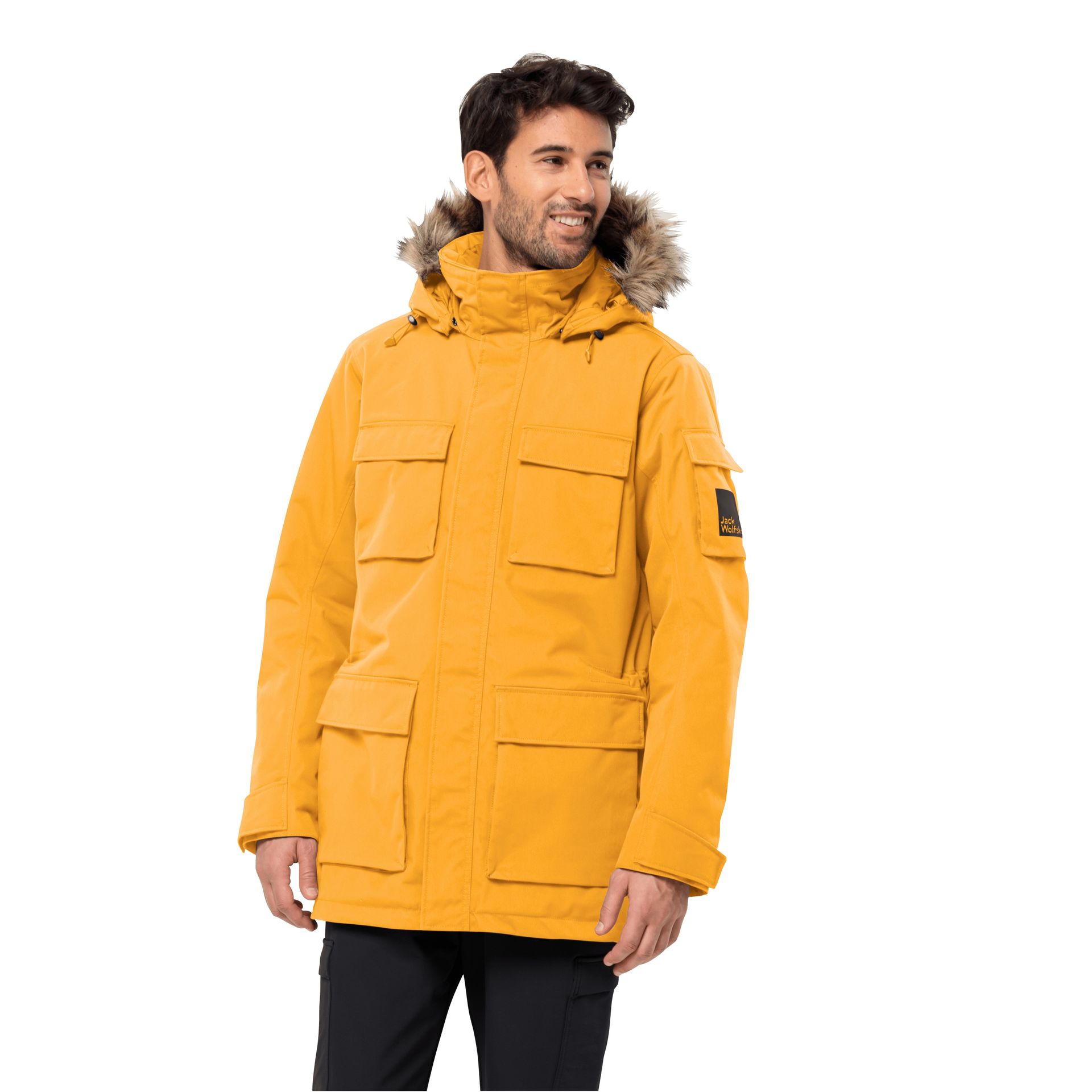 Męska parka Jack Wolfskin GLACIER CANYON PARKA mustard - XXL