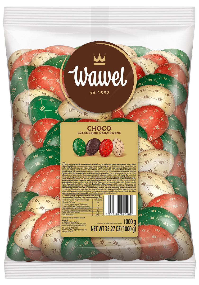 Czekoladki nadziewane czekoladowe Choco  Wawel 1kg