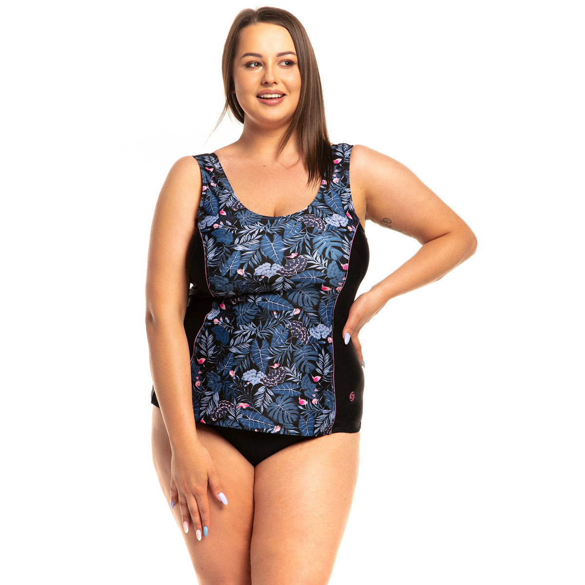 Strój damski druk Pąki kwiat 3XL