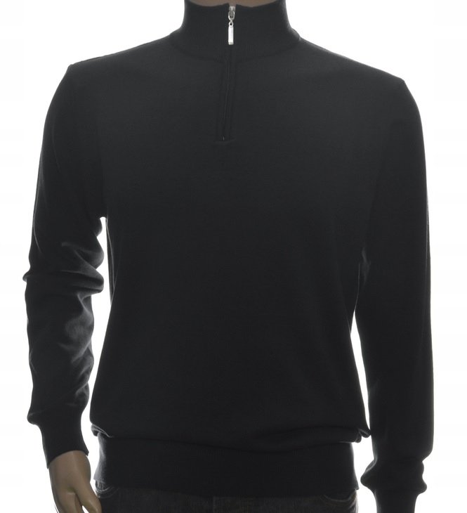 Sweter męski ze stójką z półgolfem półgolf rozpinany na zamek XXL 2XL