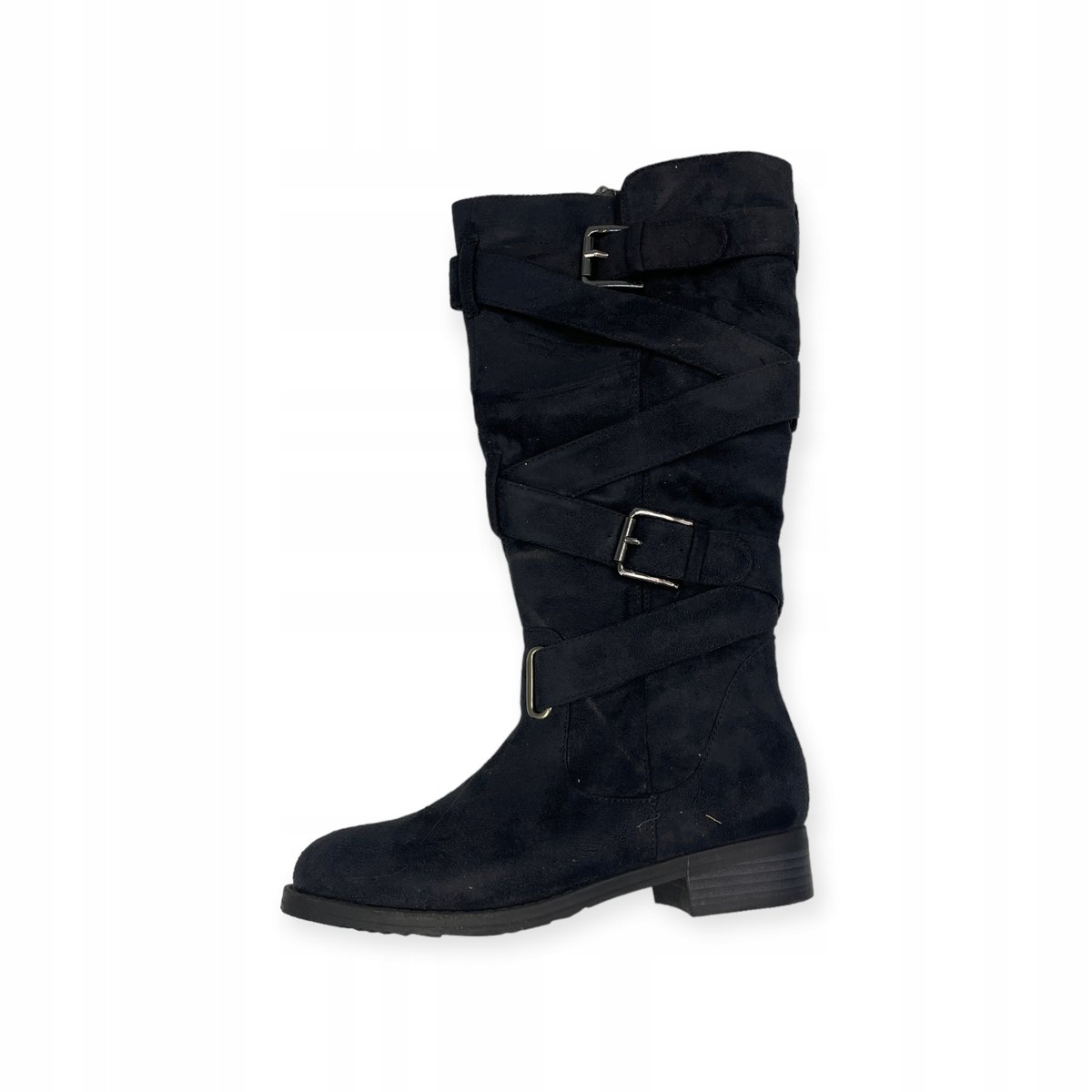 Czarne kozaki damskie płaski obcas Two Lips 36