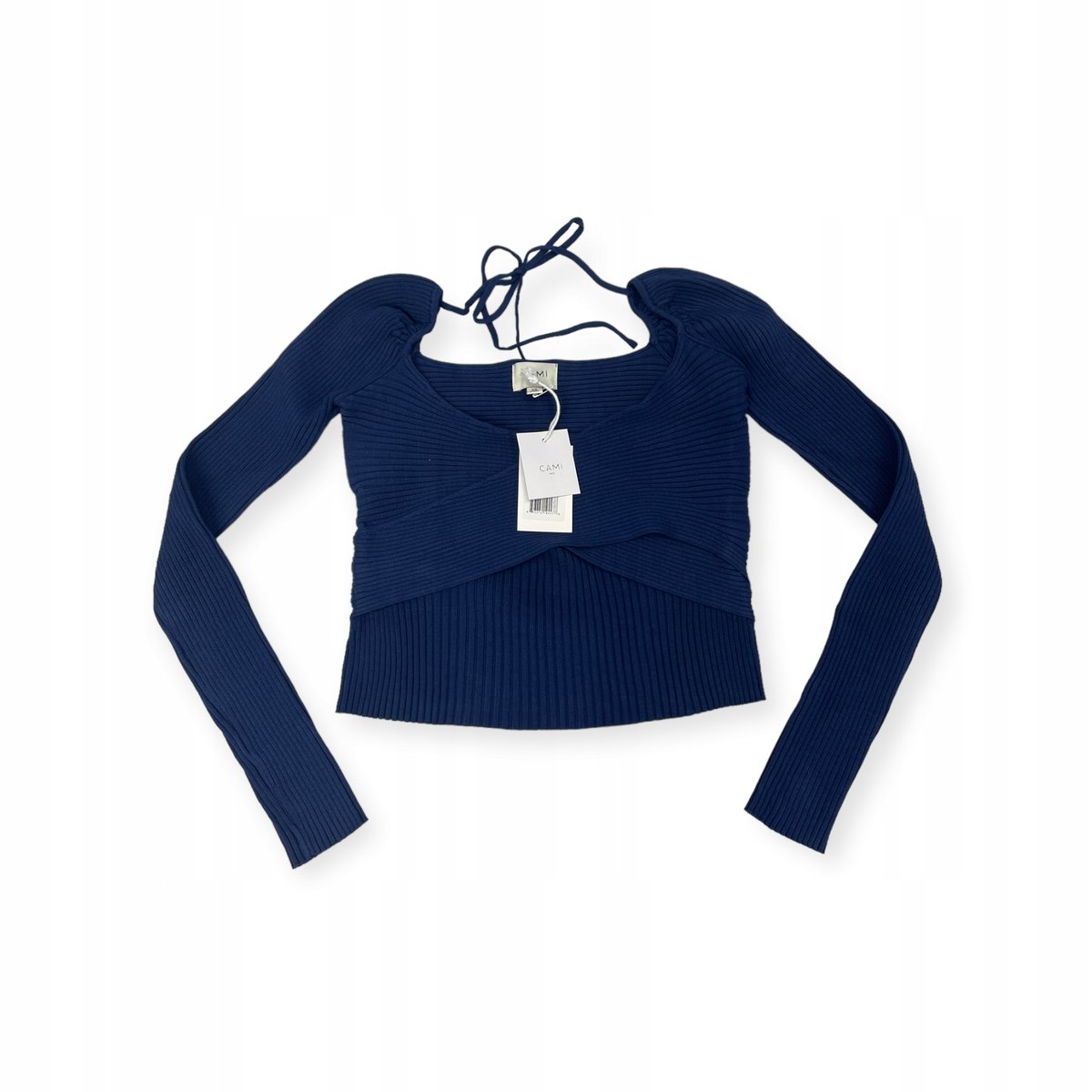 Granatowa bluzka damska Top długi rękaw Cami XS