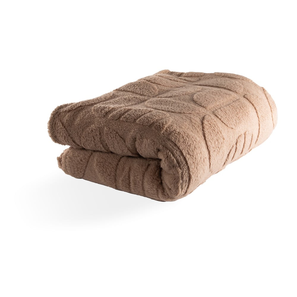 Brązowy koc z mikropluszu 150x200 cm Rena – Tiseco Home Studio