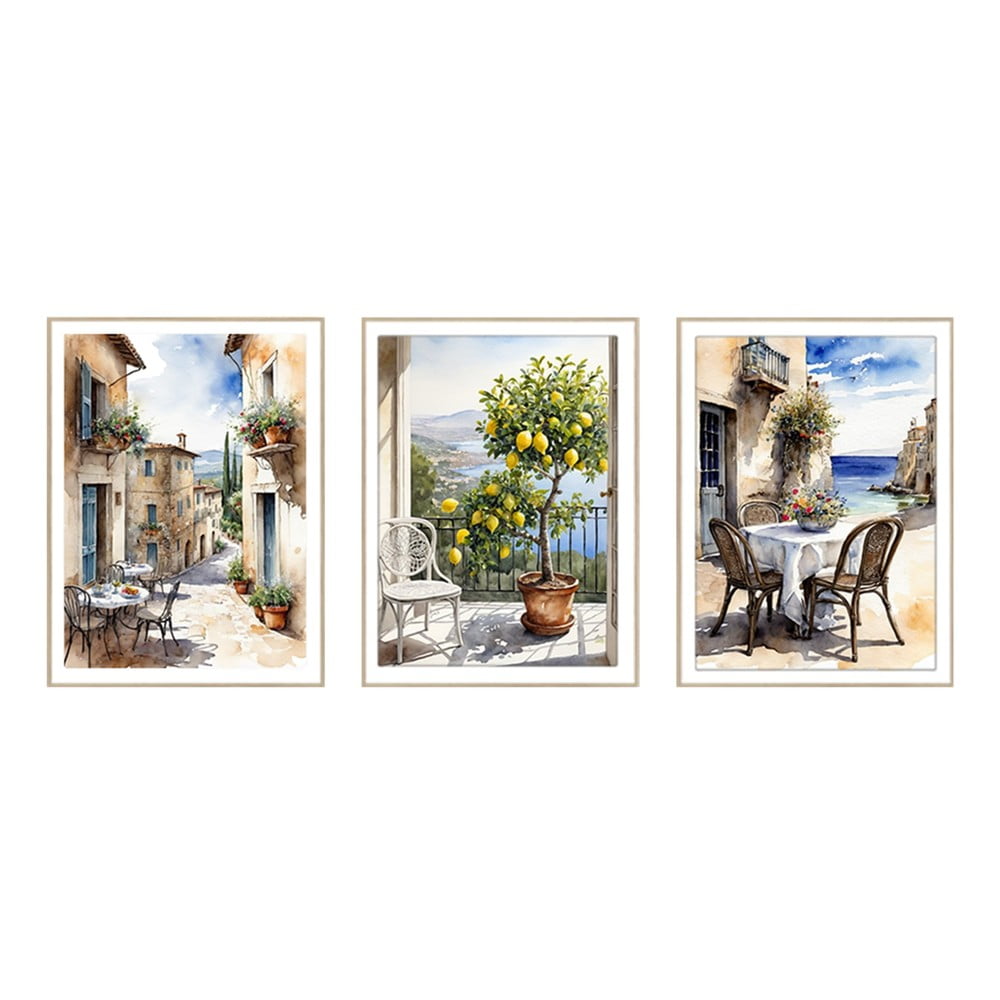Obrazy zestaw 3 szt. 30x40 cm Tuscany