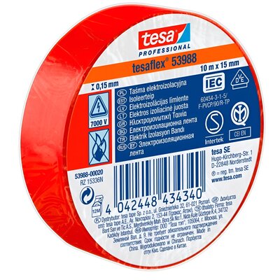 Tesa Taśma elektroizol.5000v pcw 10m:15mm czerwona (h5394703) H5398820