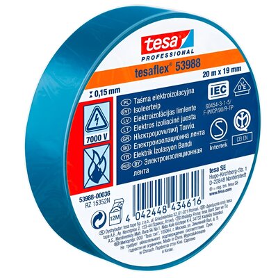 Tesa Taśma elektroizol.5000v pcw 20m:19mm niebieska(h5394877) H5398836
