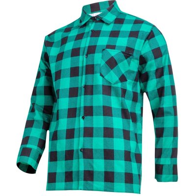 LAHTI PRO KOSZULA FLANELOWA GRANAT-BEŻ., 120G/M2, 