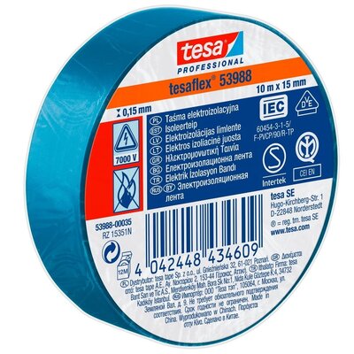 Tesa Taśma elektroizol.5000v pcw 10m:15mm niebieska (h5394702) H5398835