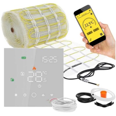 Mata grzewcza pod płytki MISSION AIR MA-160W/m2 20m2 + sterownik Leo White WiFi | Bezpłatny transport