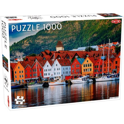 Tactic Puzzle 1000 Bergen Harbour Nowa