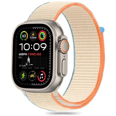Pasek TECH-PROTECT Nylon do Apple Watch 6/7/8/9/10/SE/Ultra 1/2 (44/45/46/49mm) Beżowy
