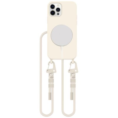 Etui TECH-PROTECT MagNecklace MagSafe do Apple iPhone 12/12 Pro Kremowy