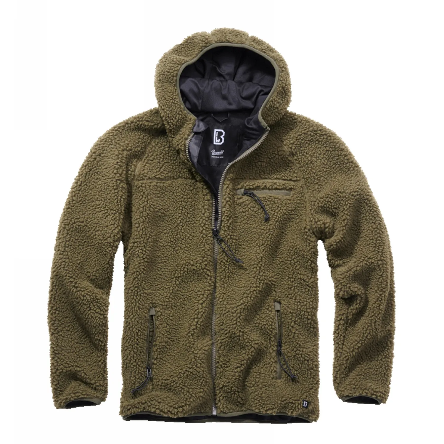 Bluza Polarowa BRANDIT Teddyfleece Worker Jacket - Oliwkowa M