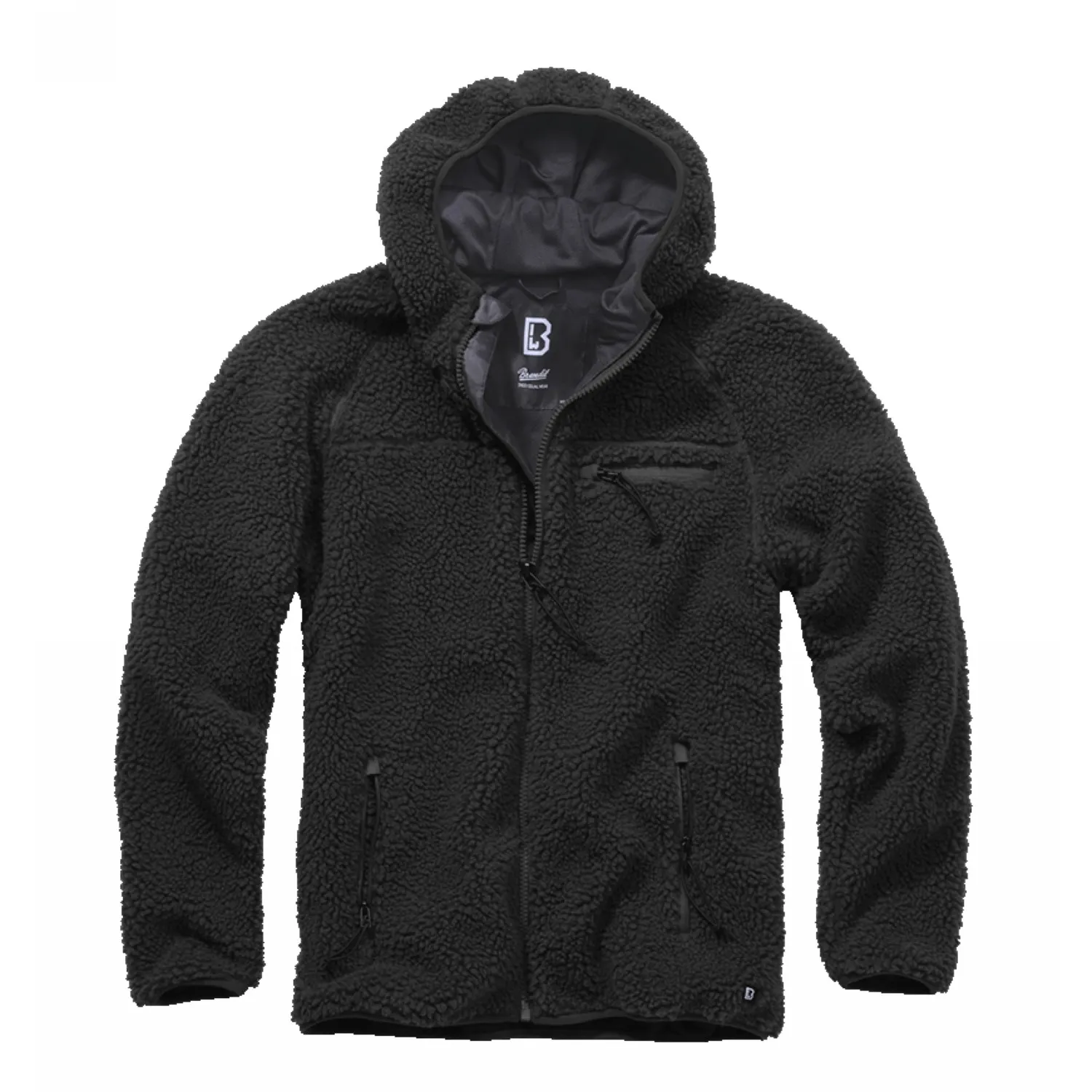 Bluza Polarowa BRANDIT Teddyfleece Worker Jacket - Czarna 4XL