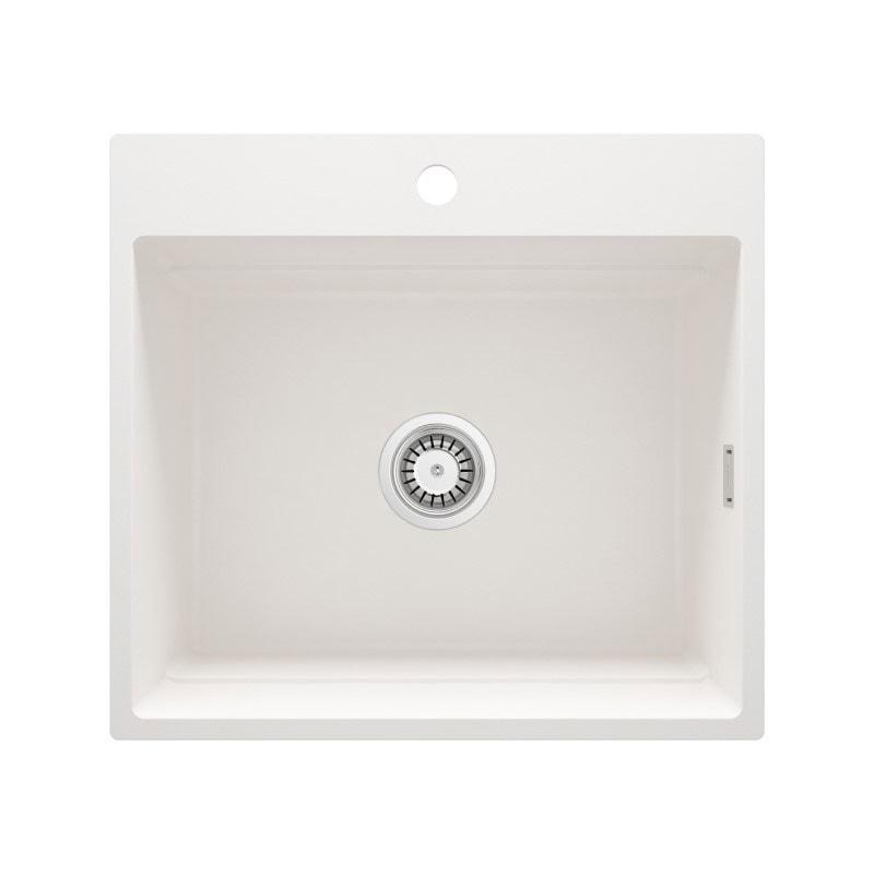 DEANTE MAGNETIC Zlewozmywak granitowy magnetyczny 1-komorowy Alabaster ZRM_A10A - Specjalistyczny sklep - Raty 0% - Kup z PayPo i zapłać za 30 dni