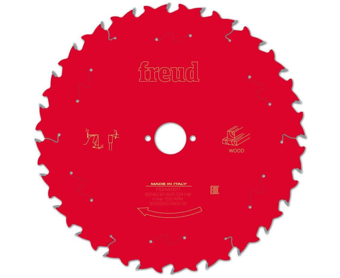 Tarcza do cięcia drewna wzdłuż słojów 2542,8/1,8x30mm Z24 Freud FR24W001T