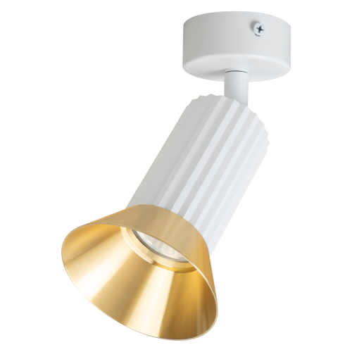 Tulip lampa sufitowa (spot) 1-punktowa biała/złota ML1204