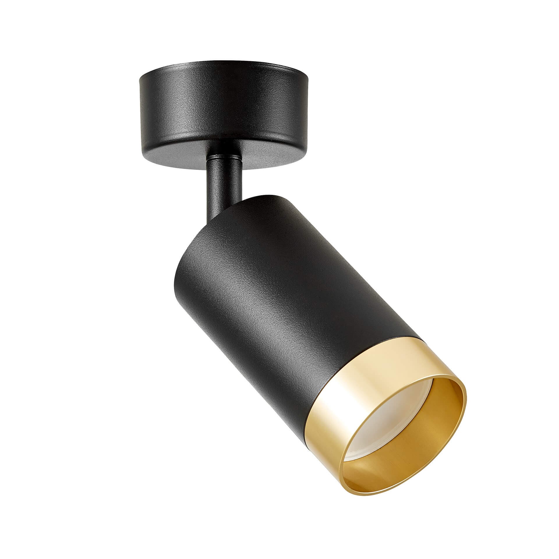 SPOT NOWOCZESNA LAMPA SUFITOWA CZARNO-ZŁOTA VIVO W1