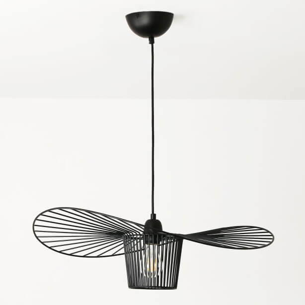 Zawieszana lampa Petti ABR-PETTI-70 Abruzzo falowana druciana czarna
