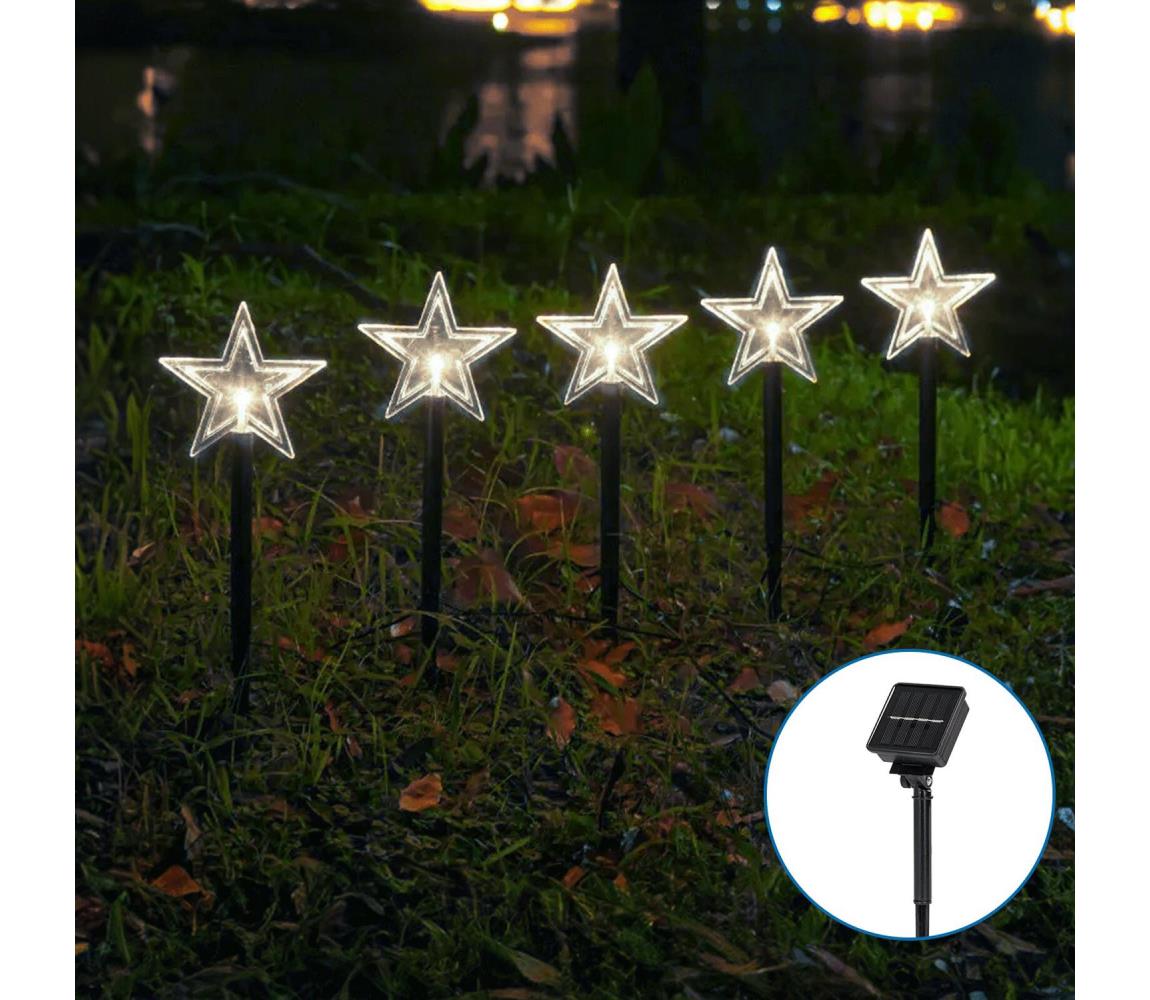 Aigostar LED solární vánoční světlo 1m IP65, 0,054W, studená bílá