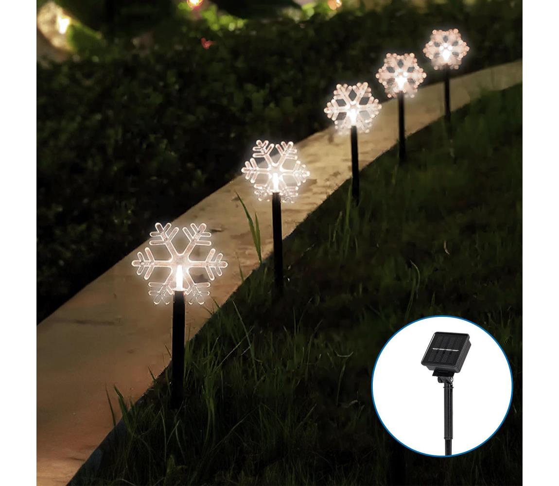 Aigostar LED solární vánoční světlo 1m IP65, 0,054W, studená bílá