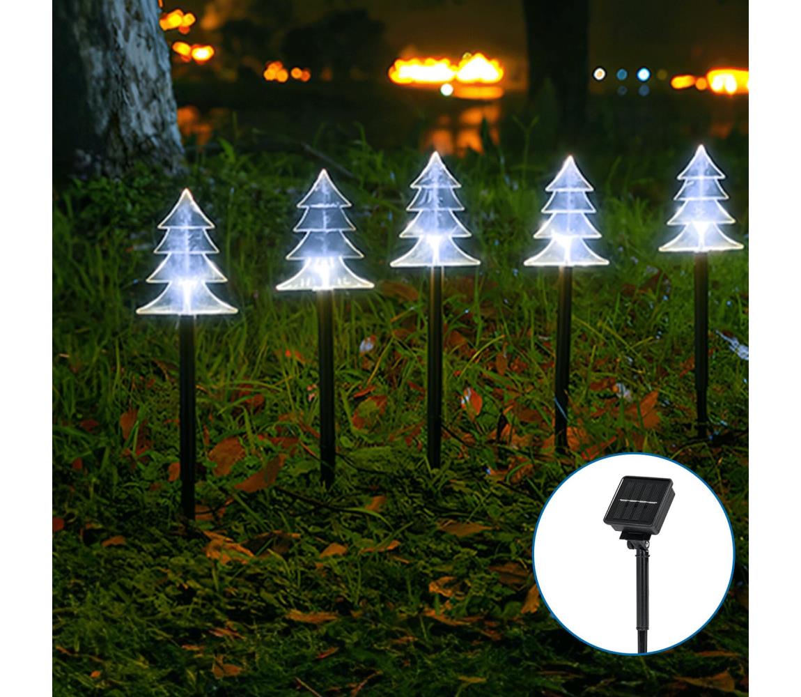 Aigostar LED solární vánoční světlo 1m IP65, 0,054W, studená bílá