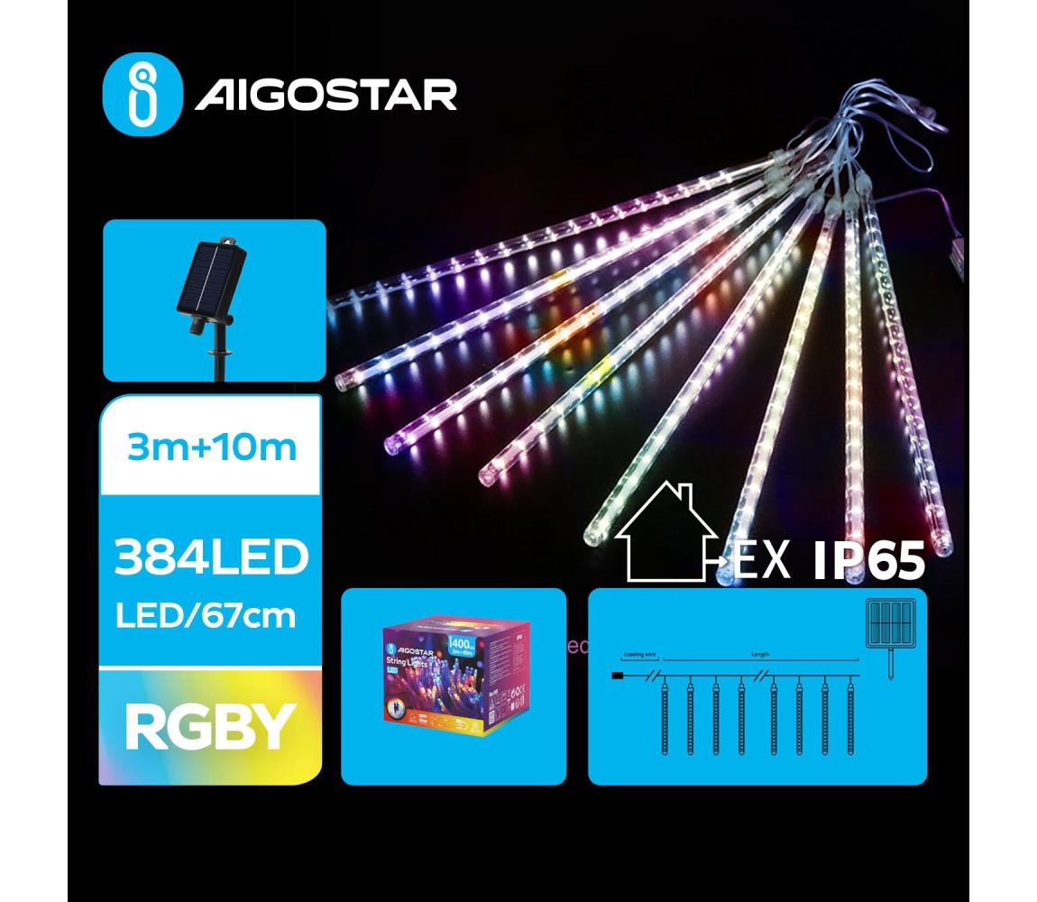 Aigostar - LED Solarny łańcuch bożonarodzeniowy 384xLED/13m IP65 wielobarwny