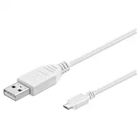 Kabel PremiumCord micro USB 2.0, A-B 3m, biały