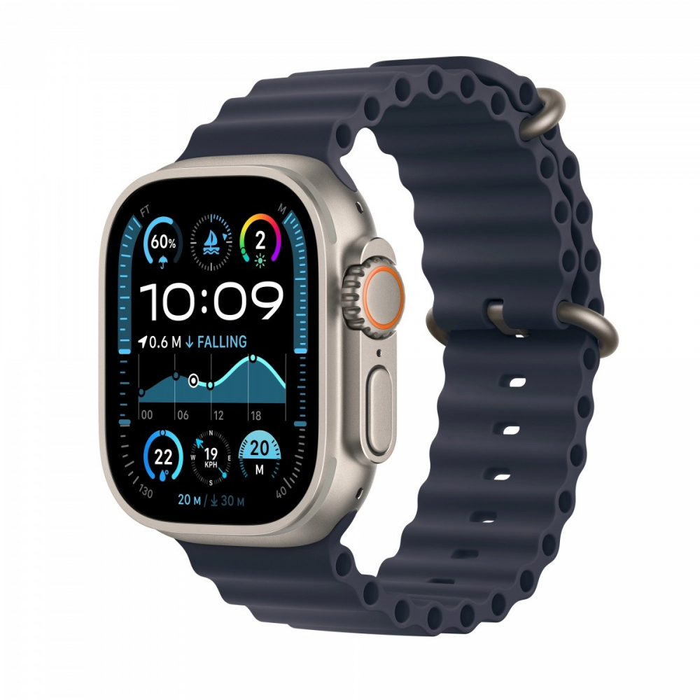 Apple Watch Ultra 2 GPS + Cellular 49mm Tytan naturalny pasek Granatowy