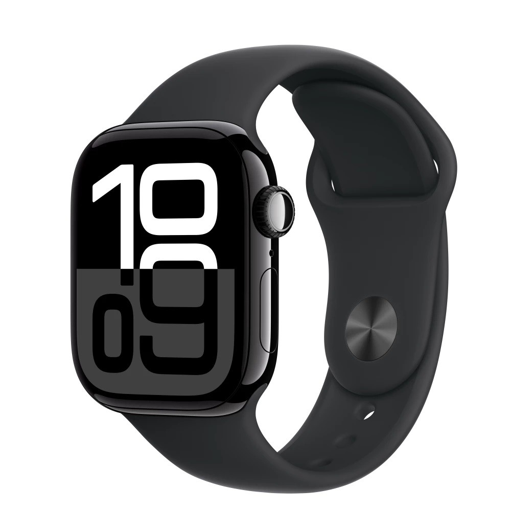 Apple Watch 10 GPS + Cellular 42mm z aluminium onyksu pasek sportowy M/L Czarny