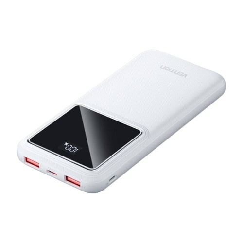 Powerbank Vention FHKW0 10000mAh Micro-USB USB-C 2xUSB-A 22.5W (biały)