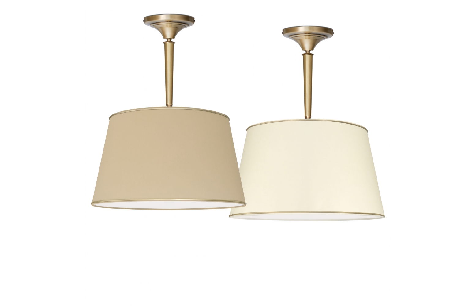Stylowa mosiężna lampa z abażurem ecru YA-S1CK45