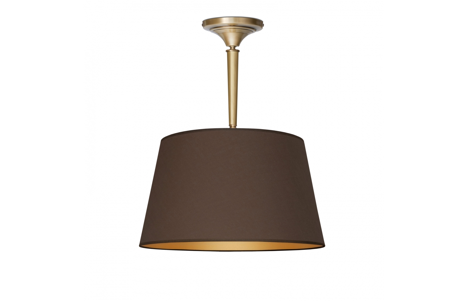 Mosiężna lampa wisząca z brązowym abażurem YA-S1CK45m