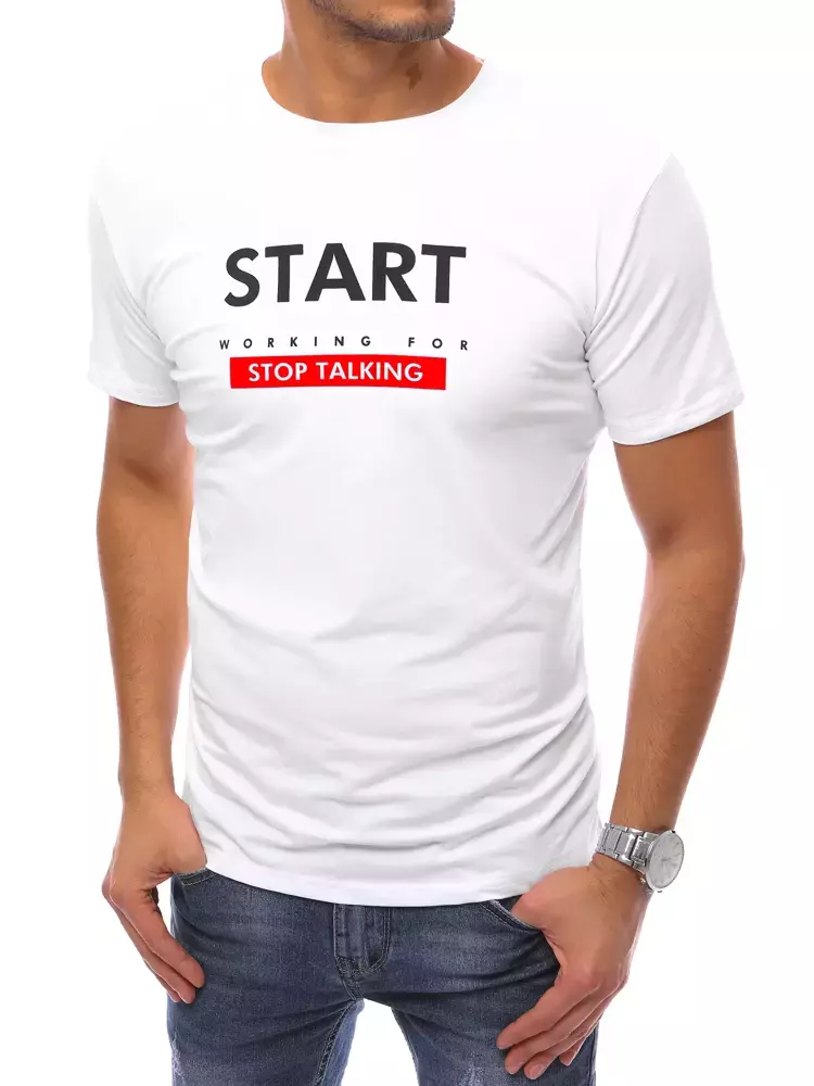 T-shirt męski biały Dstreet RX4734
