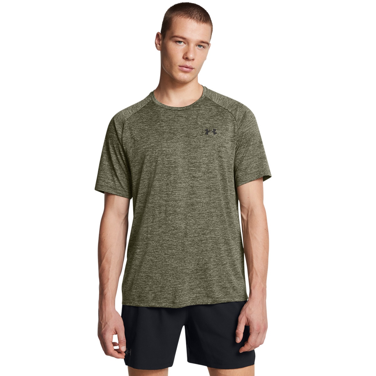 Męska koszulka treningowa UNDER ARMOUR Tech 2.0 SS Tee - oliwkowa/khaki
