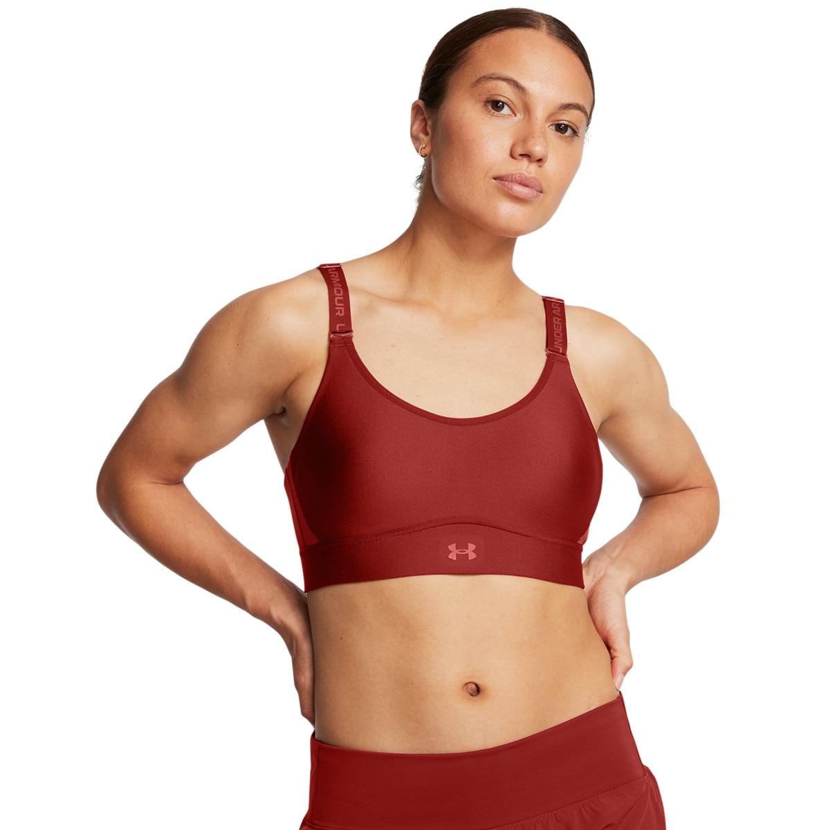 Biustonosz treningowy Under Armour UA Infinity Mid 2.0 Bra - czerwony - UNDER ARMOUR