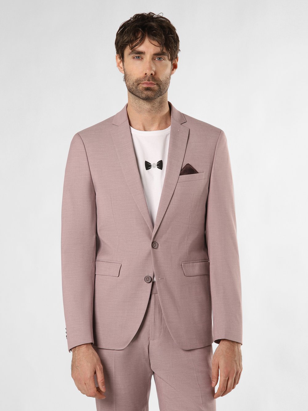 Finshley & Harding Męska kurtka modułowa - Oakland Mężczyźni Slim Fit lila|różowy marmurkowy, 46