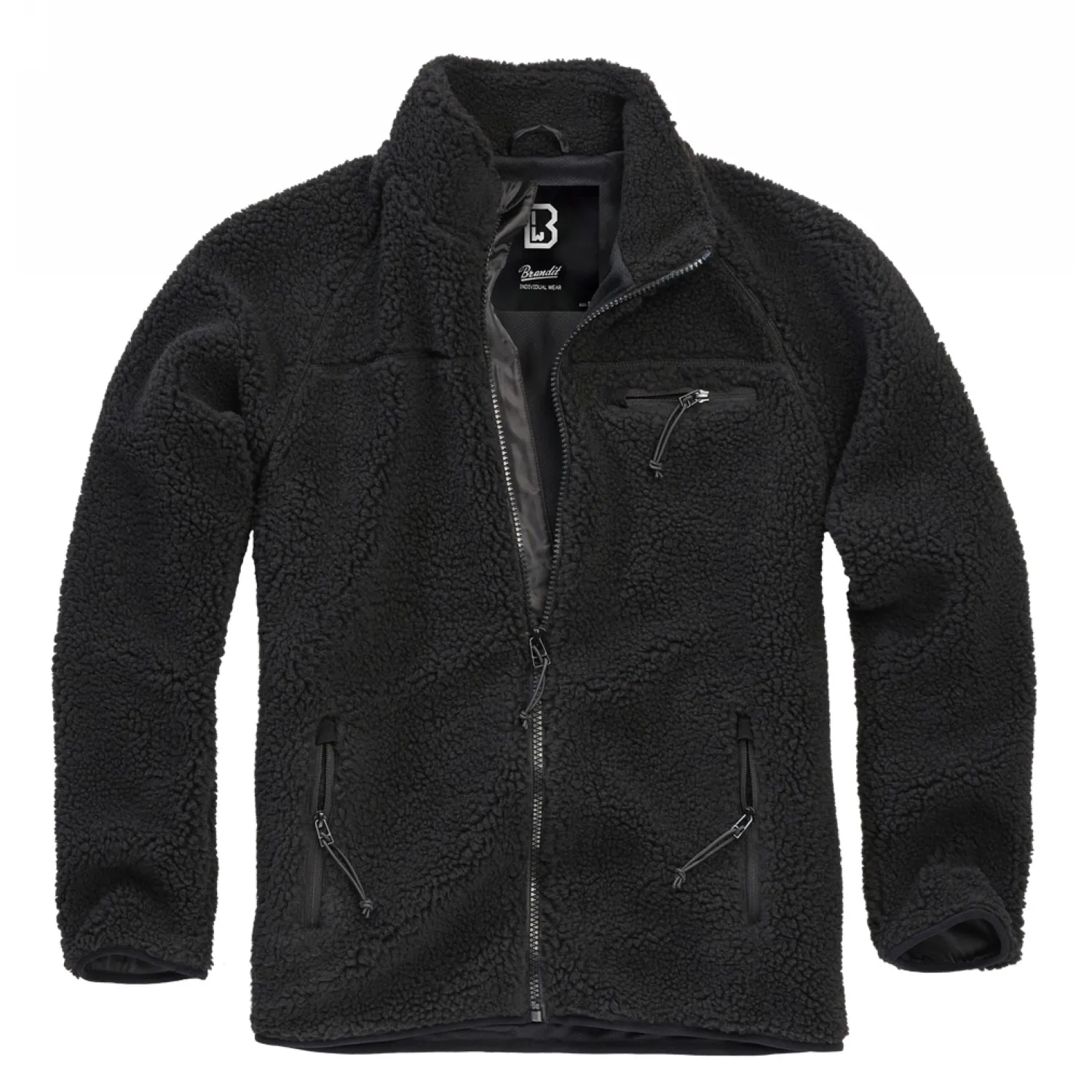 Bluza Polarowa BRANDIT Teddyfleece Jacket - Czarna XL