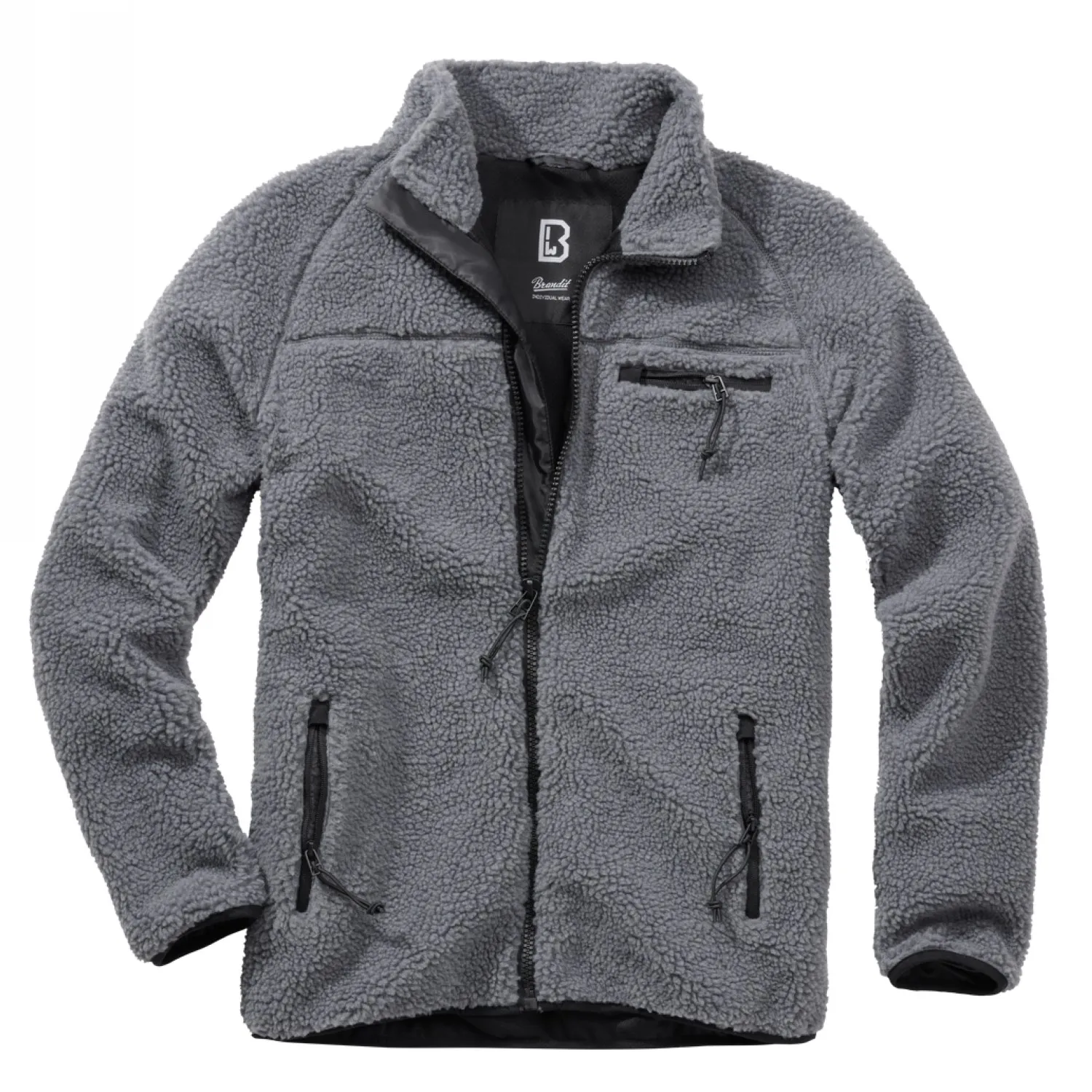 Bluza Polarowa BRANDIT Teddyfleece Jacket - Antracyt L