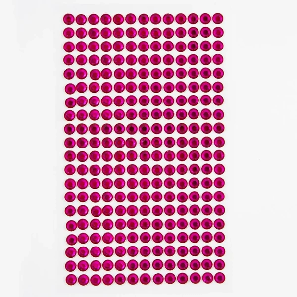 Kryształki samoprzylepne fuchsia 6mm 260szt - Dalprint
