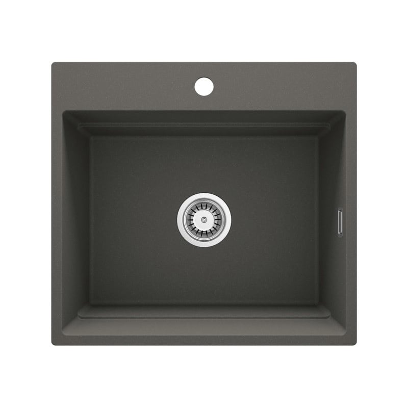 DEANTE MAGNETIC Zlewozmywak granitowy magnetyczny 1-komorowy Antracyt Metalik ZRM_T10A - Specjalistyczny sklep - Raty 0% - Kup z PayPo i zapłać za 30 dni