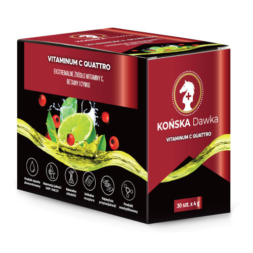Witamina C Quattro 30 saszetek (KOŃSKA DAWKA)