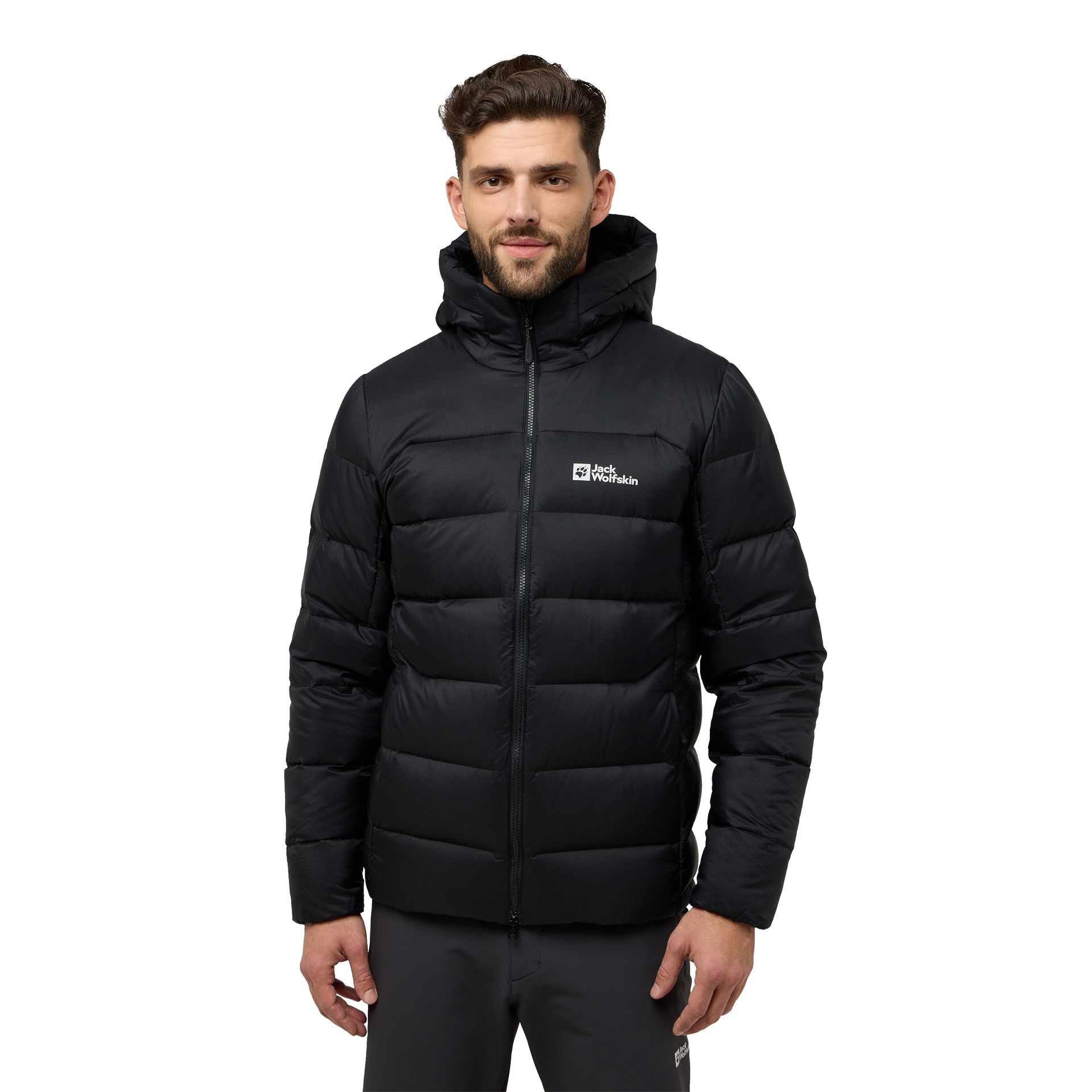 Męska kurtka puchowa Jack Wolfskin NEBELHORN DOWN HOODY M black - XL