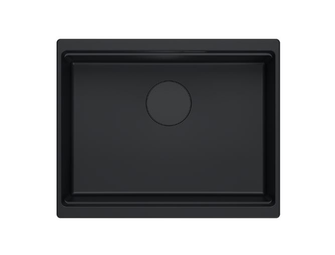 Quadron Logan 100 Zlewozmywak granitowy jednokomorowy 56x45 cm czarny mat HQJ6045U7_BLM_U
