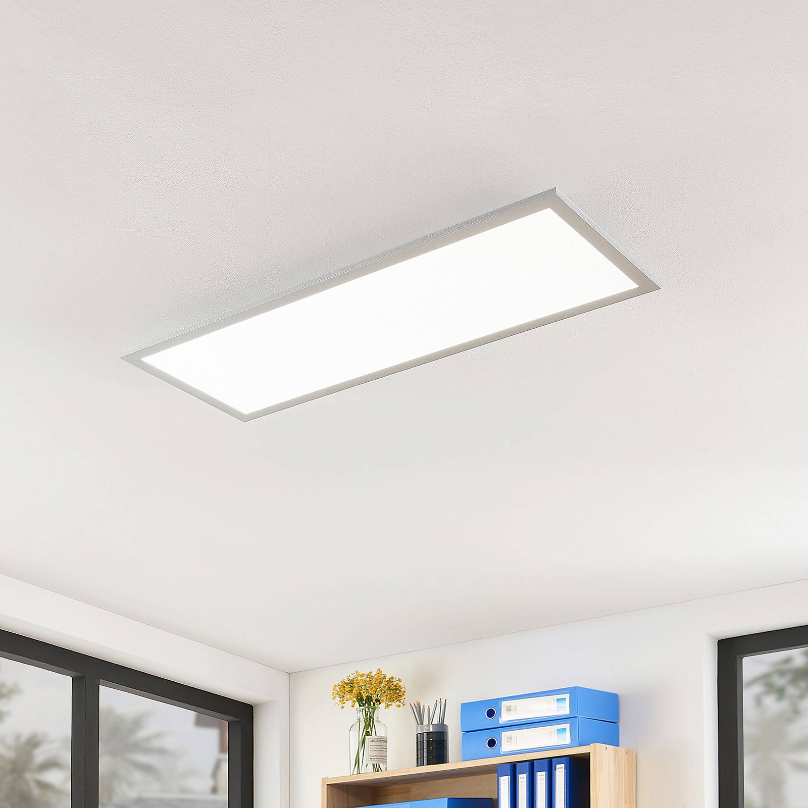 Arcchio panel LED Lyndra, 80 cm, srebrny, aluminium, ściemniany, CCT